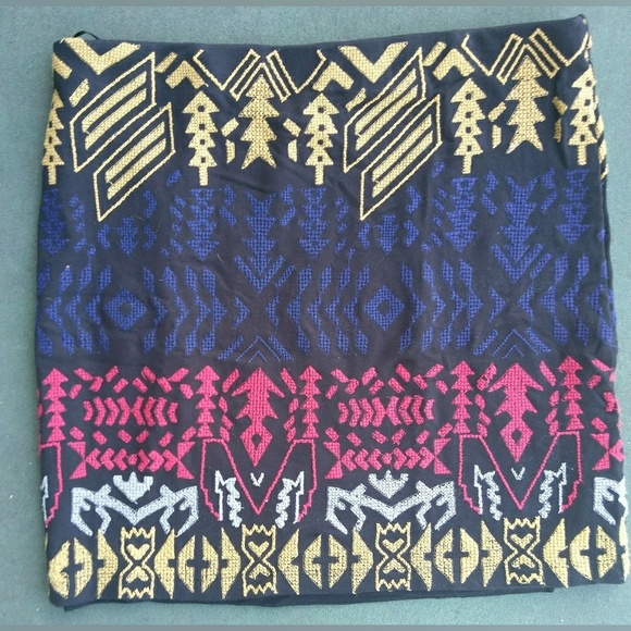 "D" willow + clay embroidered tribal print mini - Picture 3 of 4